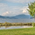 mjøsutsikt på biristrand camping